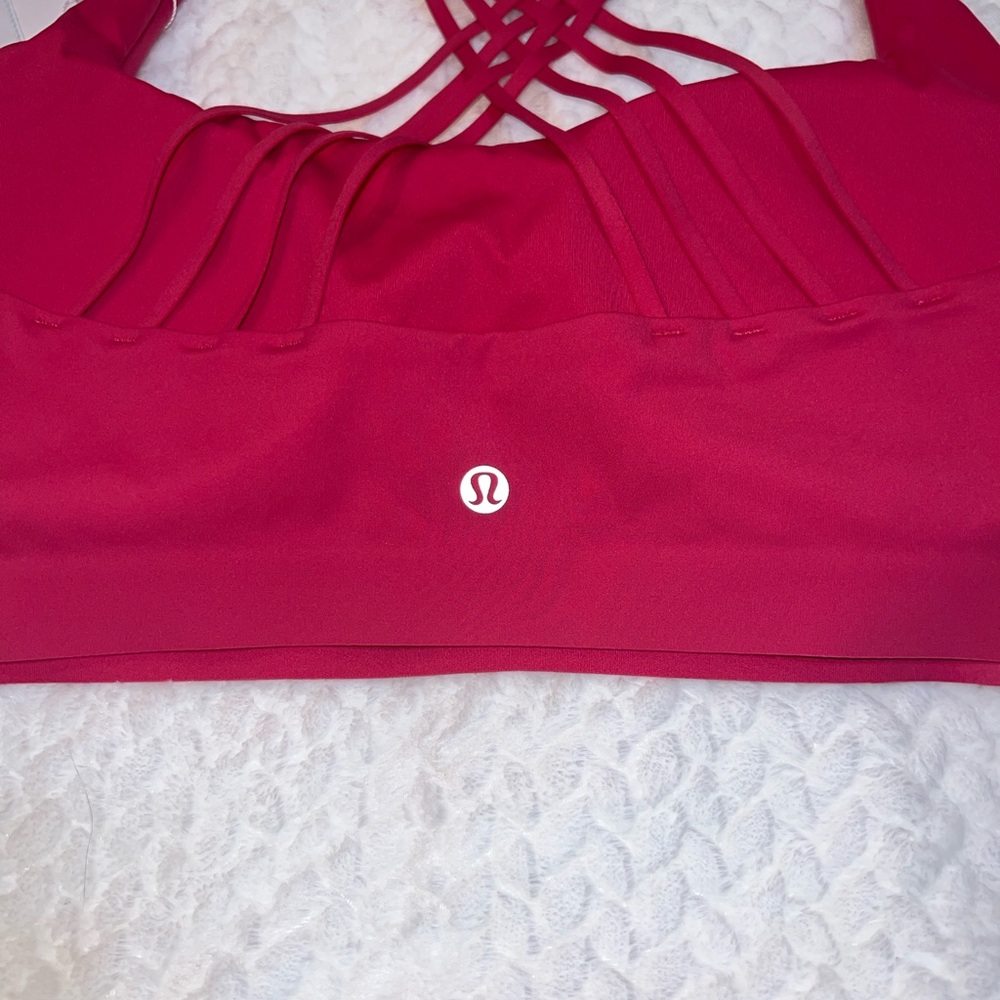 Lululemon FlexyFlex Strappy Yoga Bra | Size L/XL D-DDD | Raspberry Coulis | NWT - Picture 6 of 10